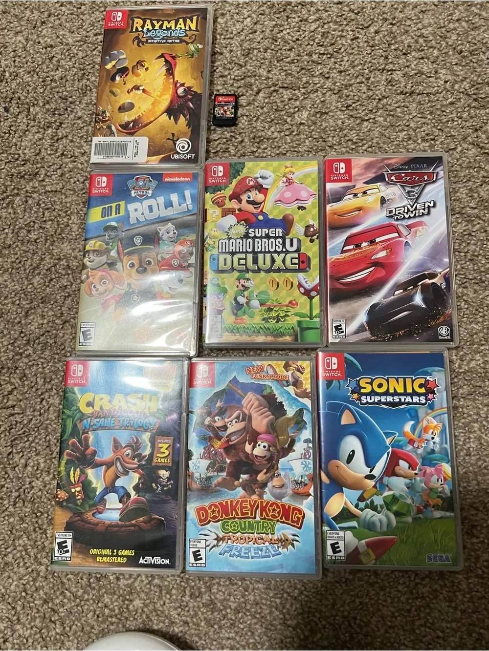Nintendo Switch with Neon Blue Left and Neon Red Right Joy‑Con